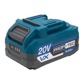 Акумуляторна батарея PROFI-TEC PT2040VX POWERLine (20 В / 4.0 Аг, високострумова, з індикатором) 007021P фото