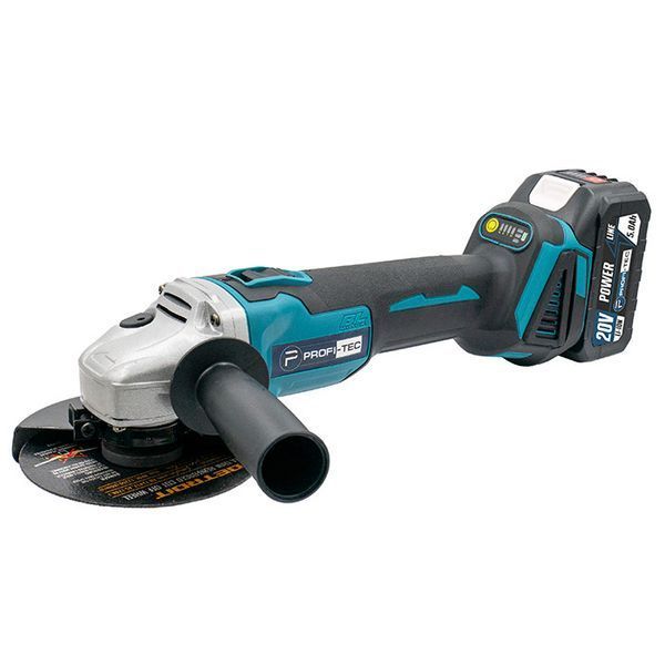 Аккумуляторная угловая шлифовальная машина PROFI-TEC DGA20BL POWERLine (2&times;PT2050MP (4.0 Ач), зарядное устройст 006445P фото