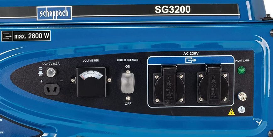 Генератор бензиновий Scheppach SG3200 2,5 кВт 5906220903 5906220903 фото
