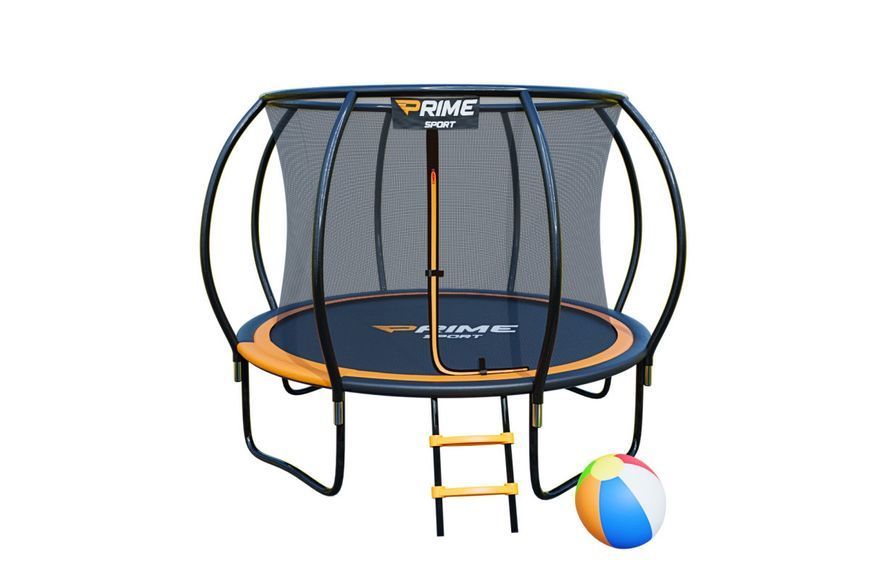 Батут PRIME SPORT INSIDE TITANPRO з внутрішньою сіткою 10 футів оранжевий PS305 PS305 фото