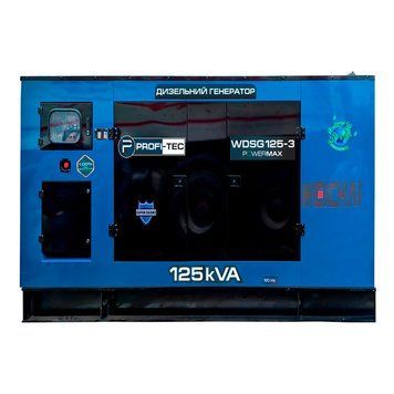 Генератор дизельный PROFI-TEC WDSG125-3 Power MAX (125 кВА/100 кВт, промышленный двигатель WEICHAI, аналог BOL 005039P фото