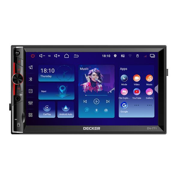 Автомобільна магнітола 2Din Decker DV-771 6x128Gb DSP 4G 7 НФ-00005039 фото
