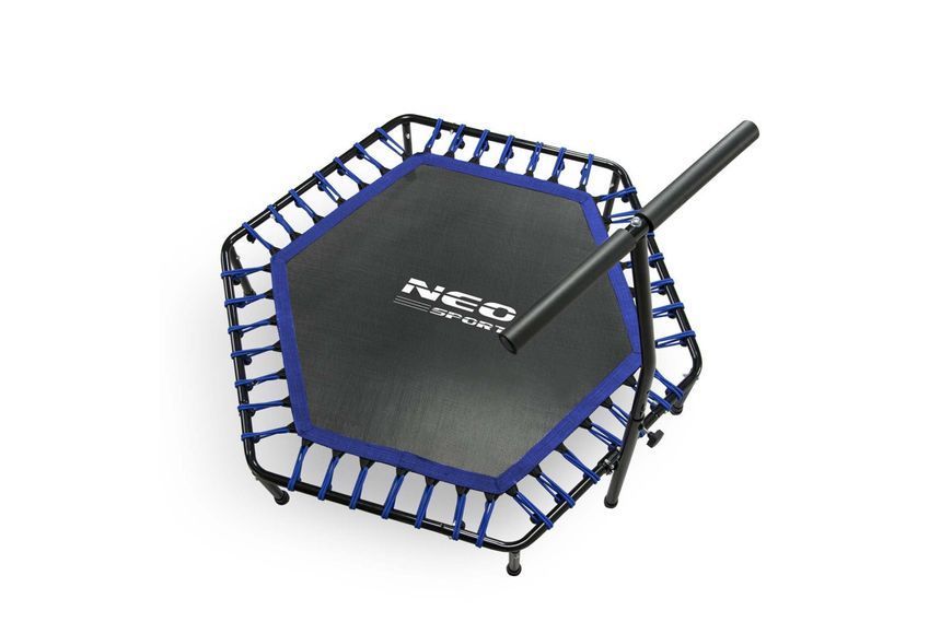 Батут для фітнесу Neo-Sport 1102 з поручнем 4 фути 127 см чорно-синій 5903890604332 5903890604332 фото
