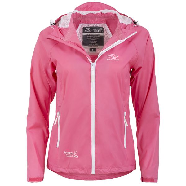 Вітрівка жіноча Highlander Stow & Go Pack Away Rain Jacket 6000 mm Pink S (JAC077L-PK-S) 928373 фото