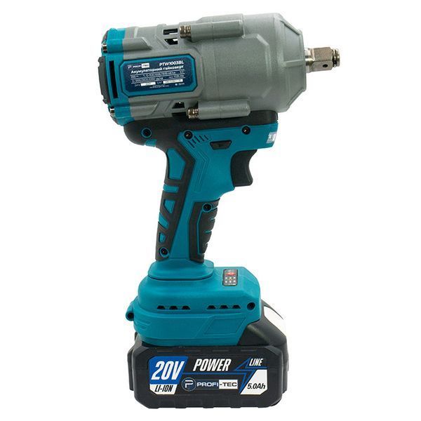 Аккумуляторный гайковерт PROFI-TEC PTW1003BL POWERLine (2&times;PT2050MP (4.0 Ач), зарядное устройство) 006104P фото
