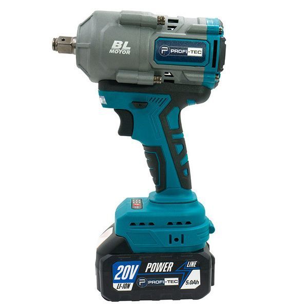 Аккумуляторный гайковерт PROFI-TEC PTW1003BL POWERLine (2&times;PT2050MP (4.0 Ач), зарядное устройство) 006104P фото