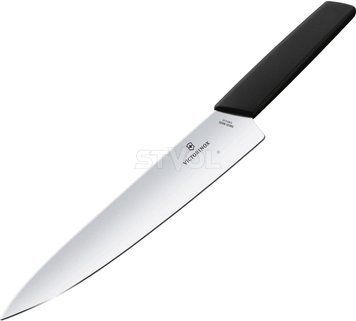 Ніж кухонний шефський Victorinox Swiss Modern Carving, 22 см, чорний, блістер 6.9013.22B фото