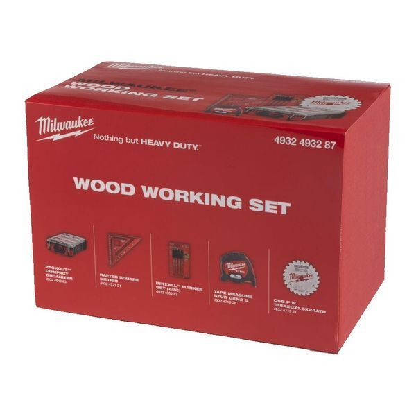 Промо набір для обробки дерева 8 предметів + Packout MILWAUKEE 4932493287 фото
