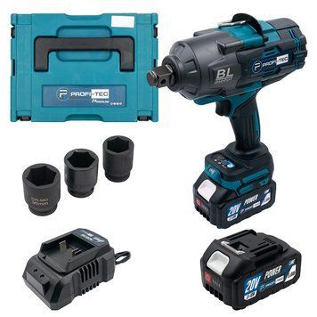 Аккумуляторный гайковерт PROFI-TEC PTW2100BL POWERLine (2&times;PT2050MP (4.0 Ач), зарядное устройство) 006127P фото