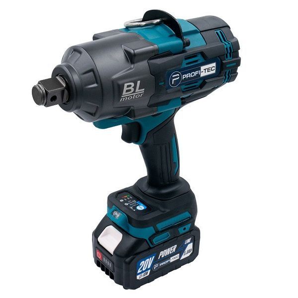 Аккумуляторный гайковерт PROFI-TEC PTW2100BL POWERLine (2&times;PT2050MP (4.0 Ач), зарядное устройство) 006127P фото