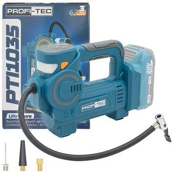 Акумуляторний автомобільний компресор PROFI-TEC PTI1035 (без акумулятора та зарядного пристрою) 008326P фото