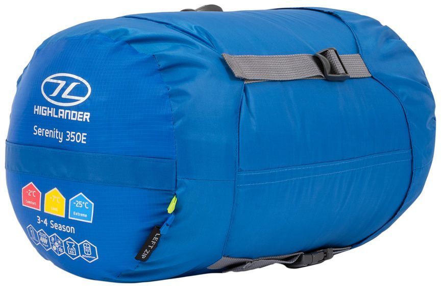 Спальний мішок Highlander Serenity 350 Envelope/-7&deg;C Blue Left (SB238-BL) 925875 фото