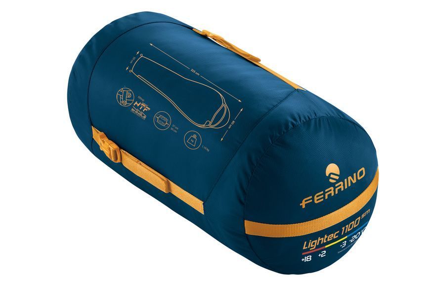 Спальний мішок Ferrino Lightec SM 1100/-3&deg;C Blue/Yellow Left (86650IBB) 928100 фото