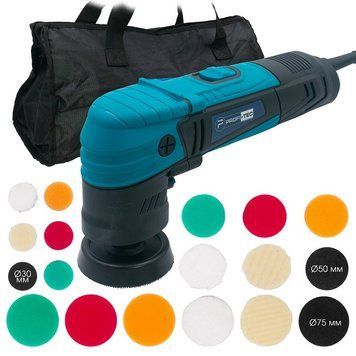 Роторна полірувальна машина PROFI-TEC PPM-607SR SET (600 Вт, диски 30/50/75 мм) 006066P фото