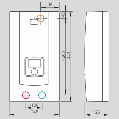 Проточний водонагрівач Kospel PPE2-18/21/24.LCD PPE2 - 18 / 21 / 24 LCD фото