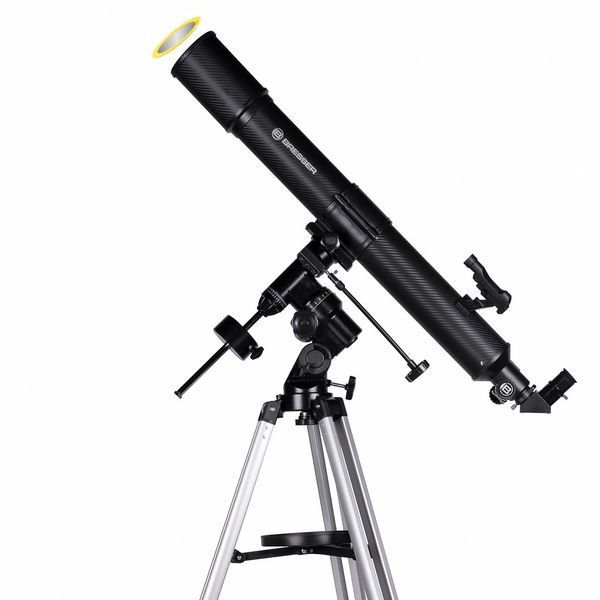Телескоп Bresser Quasar 80/900 EQ Refractor Solar Carbon з сонячним фільтром і адаптером для смартфона 923033 фото