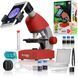 Мікроскоп Bresser Junior 40x-640x Red з набором для дослідів та адаптером для смартфона (8851300E8G000) 923031 фото 1