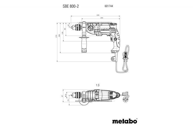 Ударний дриль Metabo SBE 800 ЗВП 601744510 601744510 фото