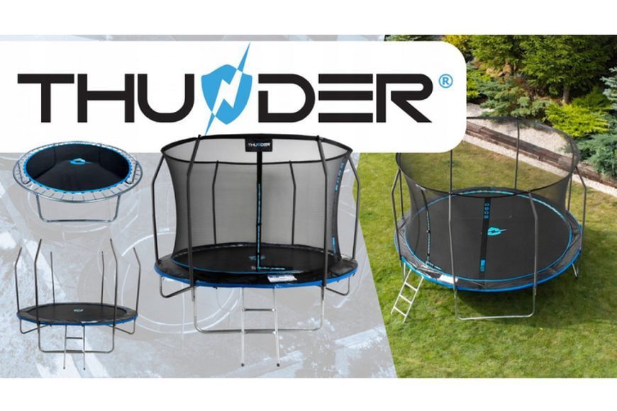 Батут THUNDER INSIDE ELITE з внутрішньою сіткою 6 футів 183 см чорно-блакитний INSIDE-ELITE-6FT-BLUE INSIDE-ELITE-6FT-BLUE фото