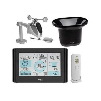 Метеостанция TFA "WEATHER PRO", чёрный, 226х30х138 мм (35116101) 35116101 фото