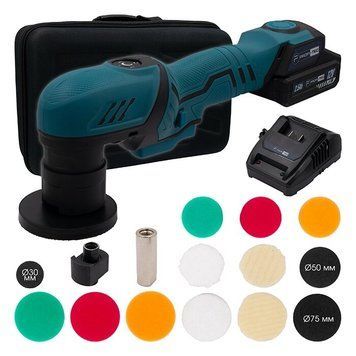 Акумуляторна ексцентрикова полірувальна машина PROFI-TEC PPM-8012SCP Set Professional (2PT1225 (2.5 Аг) 008179P фото