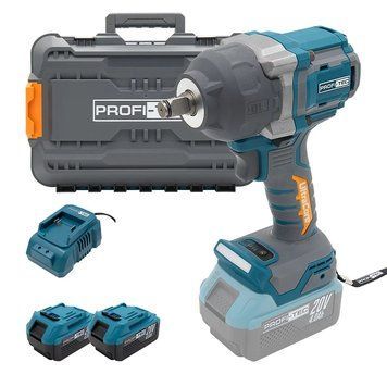 Акумуляторний гайковерт PROFI-TEC PPTW11020 UltraCore (2&times;PT2040EP (4.0 Аг), зарядний пристрій) 007643P фото