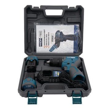 Акумуляторний шуруповерт PROFI-TEC PPCD5516 (2&times;PPT1620 (2.0 Аг), зарядний пристрій) 007152P фото