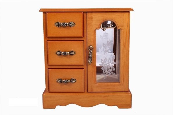 Шкафчик для украшений King Wood с цветком на дверце JF-C3012A фото