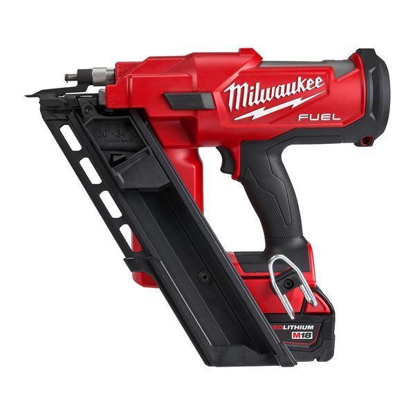 Пістолет цвяхозабивний акумуляторний безщітковий MILWAUKEE M18 FUEL FFNS-502C (зарядний пристрій M12-M18 FC, 2 акумулятори M18 B 4933478302 фото