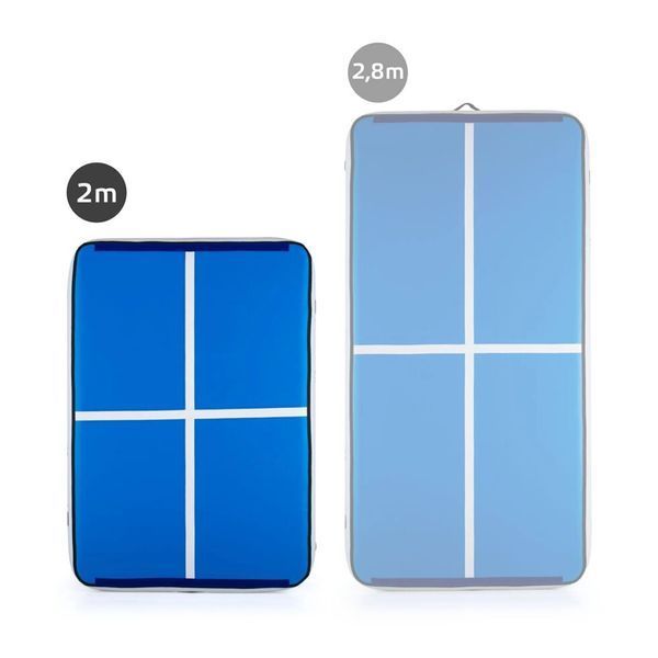 Килимок надувний inSPORTline Aircase 200x140 см, біло-синій 23352 фото