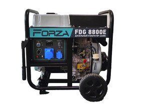 Генератор дизельний FORZA FDG8800E 220 В з електростартером DD0006276 фото