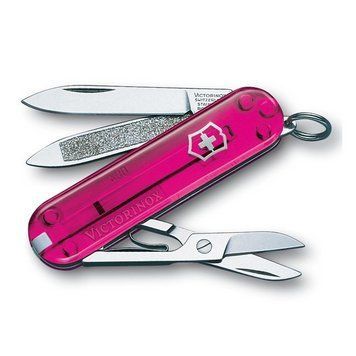 Нож Victorinox CLASSIC розовый полупрозрачный 0.6203.T5 0.6203.T5 фото