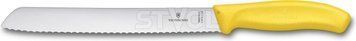 Ніж кухонний для хліба Victorinox SwissClassic, серрейтор, 21 cм, жовтий, блістер 6.8636.21L8B фото