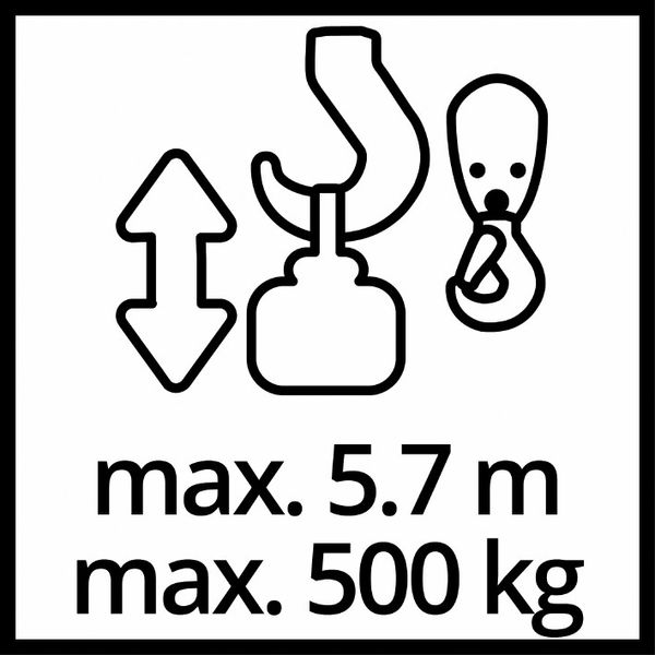 Тельфер електричний Einhell TC-EH 500 (2255140) 2255140 фото