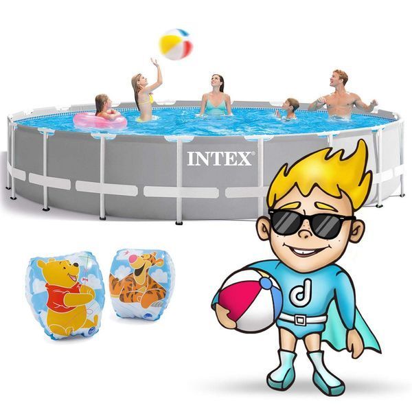 Басейн каркасний 21в1 INTEX 26732, 549 х 122 см, сірий DM-26732-21W1 фото
