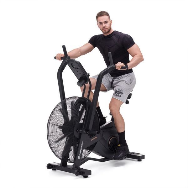 Велотренажер повітряний inSPORTline AirBike Max, чорний 26509 фото