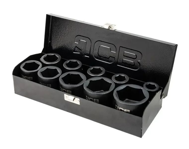 Набір головок ударних в металевому кейсі 10 од. 3/4'' (6-гр.) (17-46 мм) JCB Tools JCB-6101-5MPB JCB-6101-5MPB фото