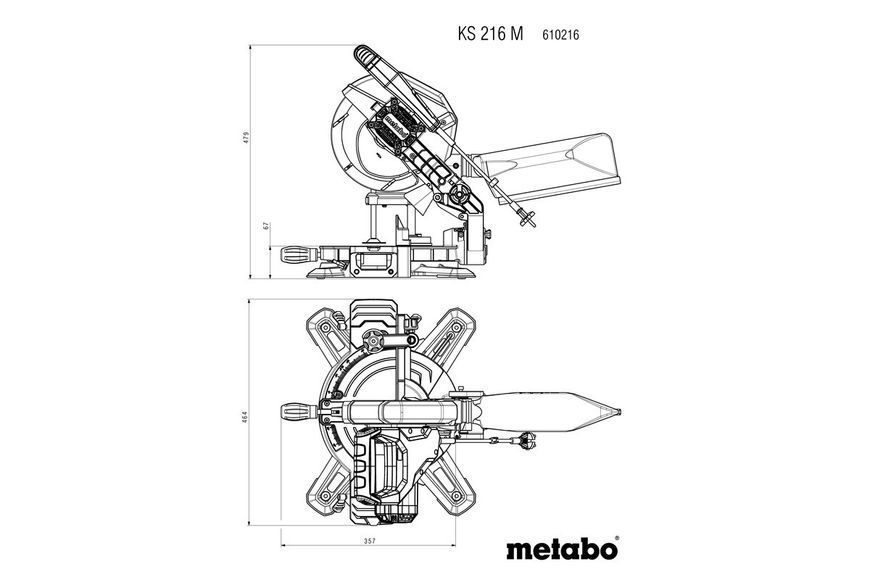 Торцювальна пила METABO KS 216 M NEW (610216000) (Безкоштовна доставка) 610216000 фото