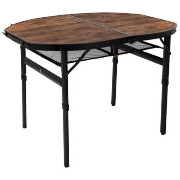 Стіл Bo-Camp Woodbine Oval 100x70 cm Black/Wood look (1404185) DAS302783 фото