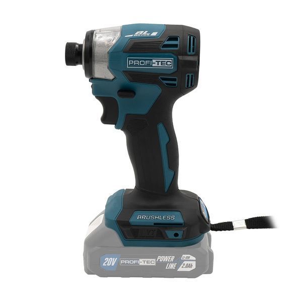 Акумуляторний імпульсний гвинтоверт PROFI-TEC PID1820BL POWERLine (набір біт, 2&times;PT2020MP (2.0 Аг), 7224 007224P фото