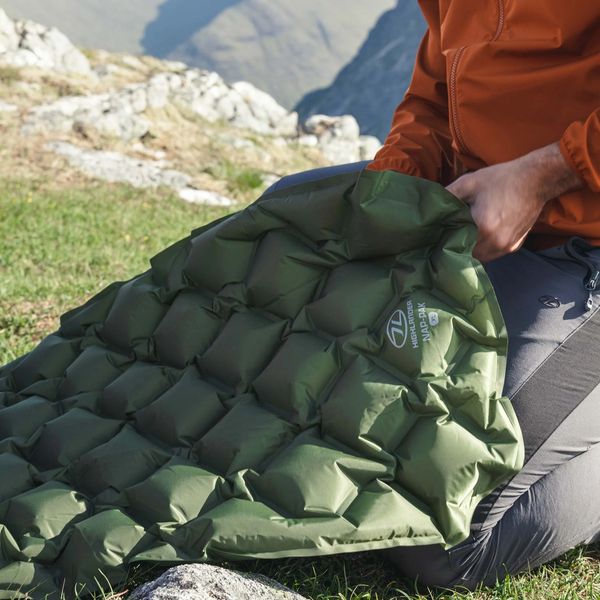 Килимок надувний Highlander Nap-Pak Inflatable Sleeping Mat XL 5 cm Olive (AIR073-OG) 930483 фото