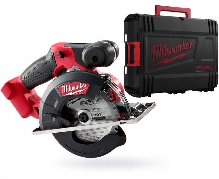 Пила дискова ручна акумуляторна по металу MILWAUKEE, M18 FMCS-0X, діаметр 150мм (каркас, диск по металу з 34зубами, HD кейс) 4933459192 фото