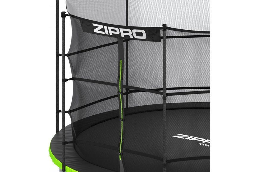 Батут Zipro Jump Pro з внутрішньою сіткою 12 футів 374 см чорно-зелений 5902659840684 5902659840684 фото