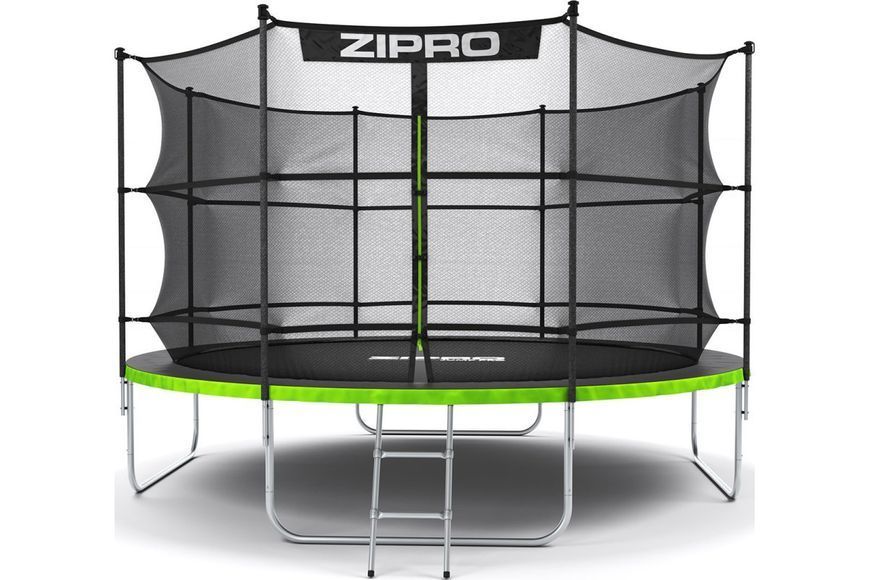 Батут Zipro Jump Pro з внутрішньою сіткою 12 футів 374 см чорно-зелений 5902659840684 5902659840684 фото