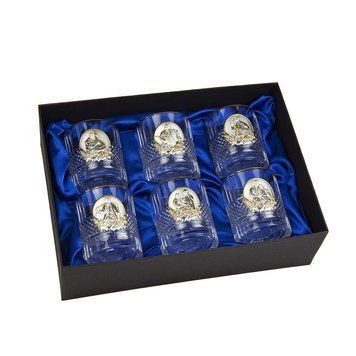 Набір для віскі &laquo;Козаки&raquo; Boss Crystal, 6 келихів, золото, срібло, кришталь BCR6KGGLD BCR6KGGLD фото