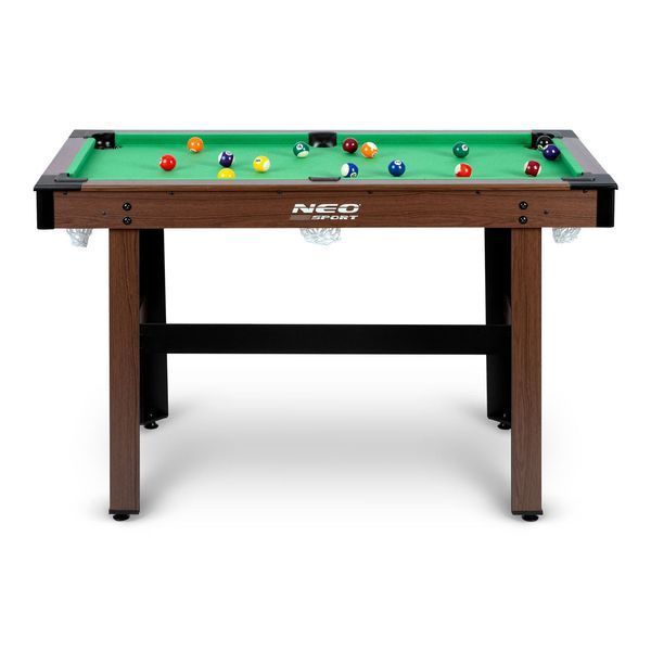 Більярдний стіл з аксесуарами Neo-Sport NS-807, 122 x 61 x 76 см - темно-коричневий 180700 фото