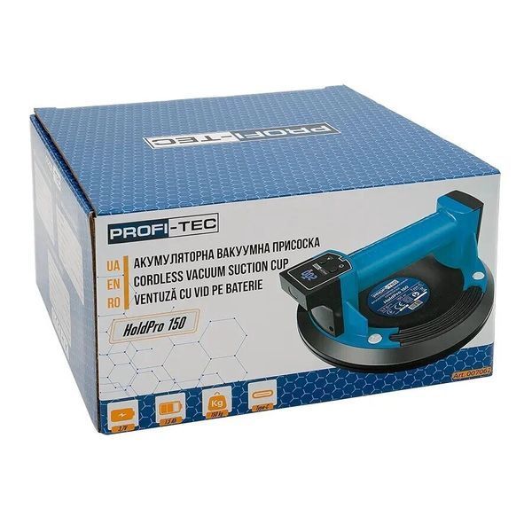 Акумуляторна вакуумна присоска PROFI-TEC HoldPro 150 (3.7 В / 1.5 Аг, зарядний пристрій) 007062P фото