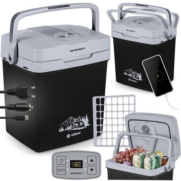 Холодильник туристичний Berdsen Icemax 26 л чорний 5903890628253 фото