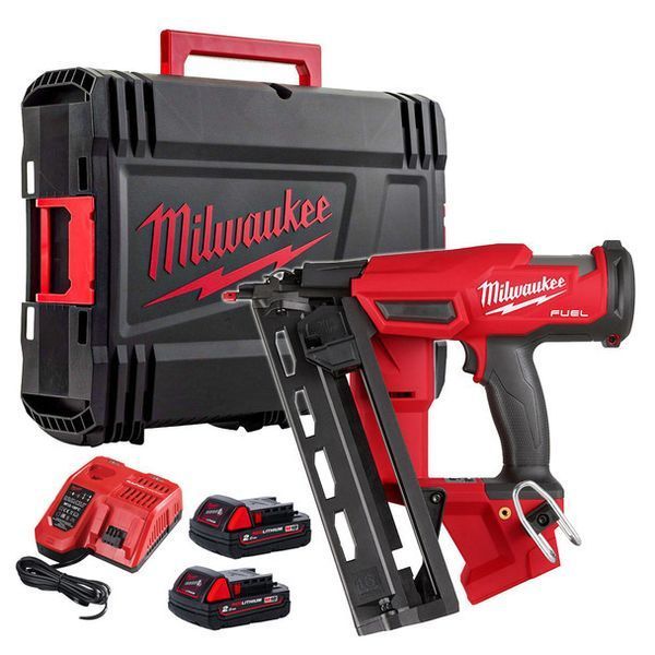 Пістолет цвяхозабивний акумуляторний безщітковий MILWAUKEE, M18 FN16GA-202X (зарядний пристрій M12-18 FC, 2 акумулятори М18 В2 2 4933478092 фото