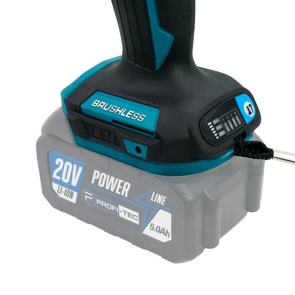 Акумуляторний імпульсний гвинтоверт PROFI-TEC PID1820BL POWERLine (2&times;PT2040EP (4.0 Аг), 7047 007047P фото